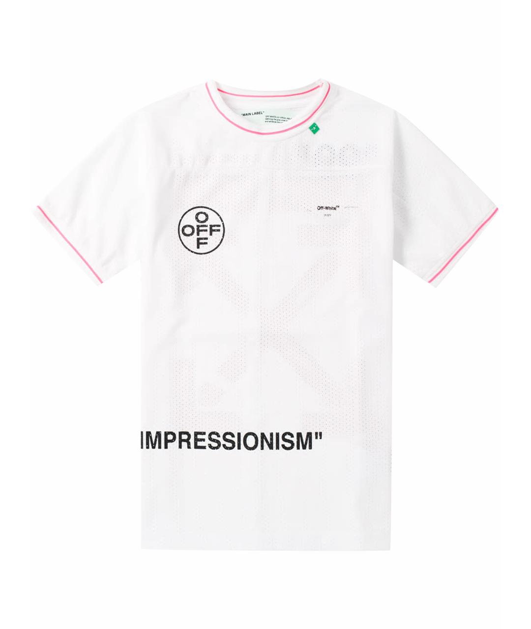 OFF-WHITE Белая синтетическая футболка, фото 1