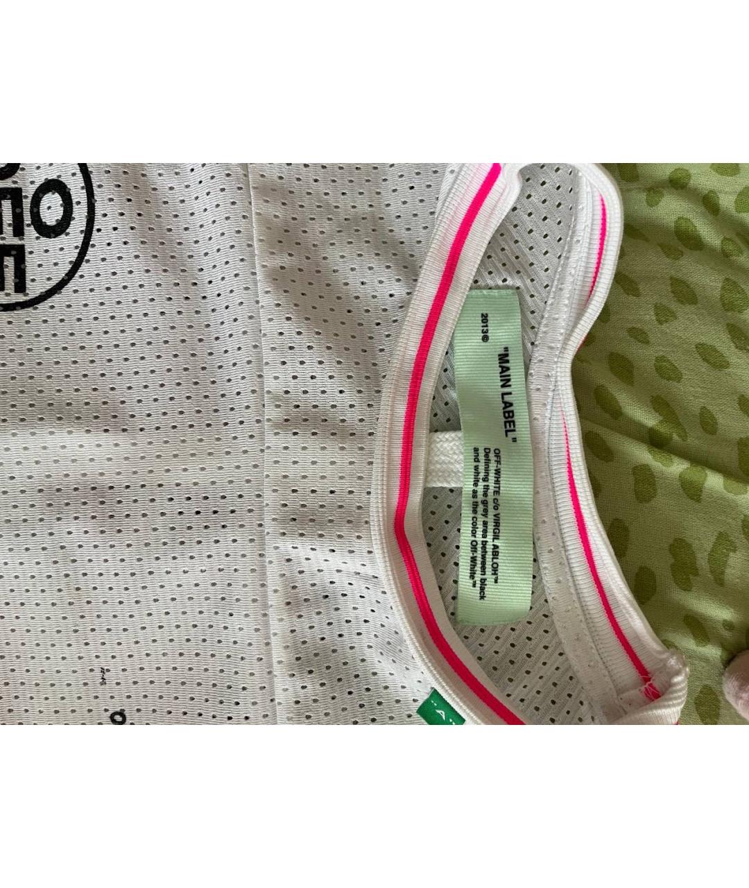 OFF-WHITE Белая синтетическая футболка, фото 3