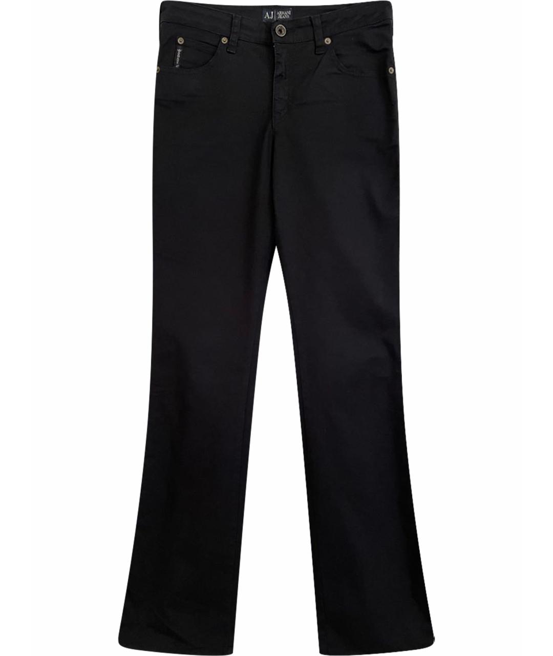 ARMANI JEANS Черные хлопко-эластановые джинсы клеш, фото 1