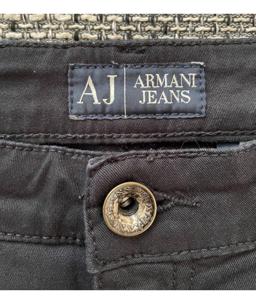 ARMANI JEANS Черные хлопко-эластановые джинсы клеш, фото 3