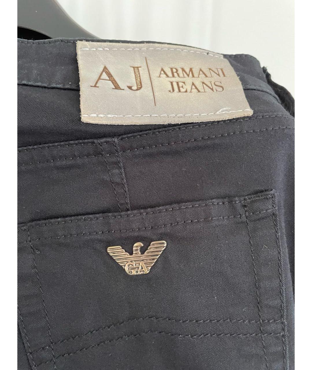 ARMANI JEANS Черные хлопко-эластановые джинсы клеш, фото 6