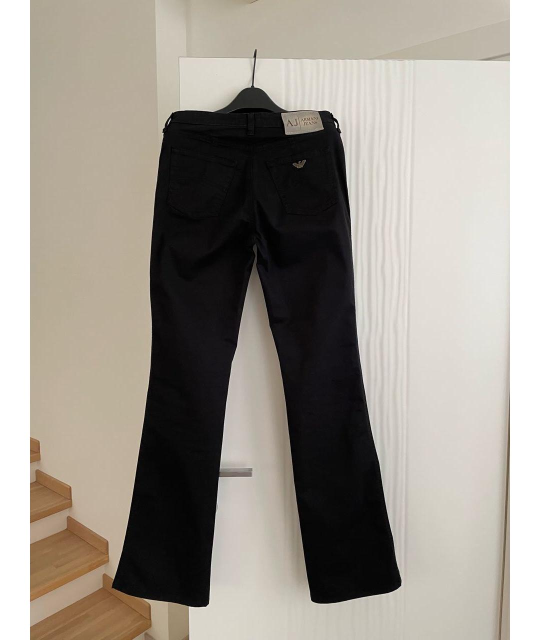 ARMANI JEANS Черные хлопко-эластановые джинсы клеш, фото 2