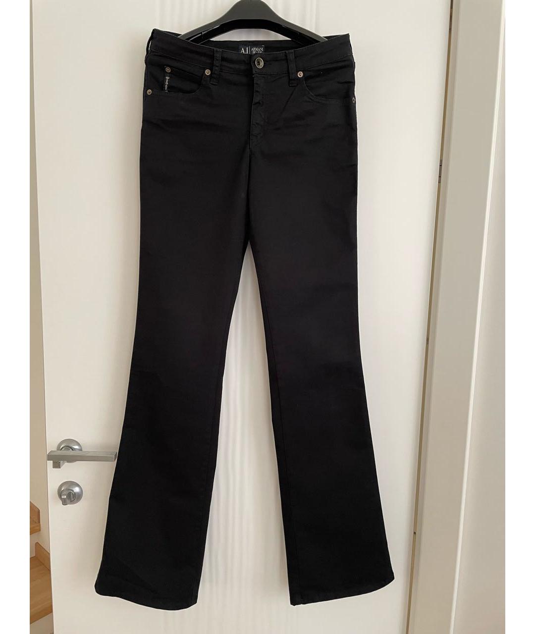 ARMANI JEANS Черные хлопко-эластановые джинсы клеш, фото 7