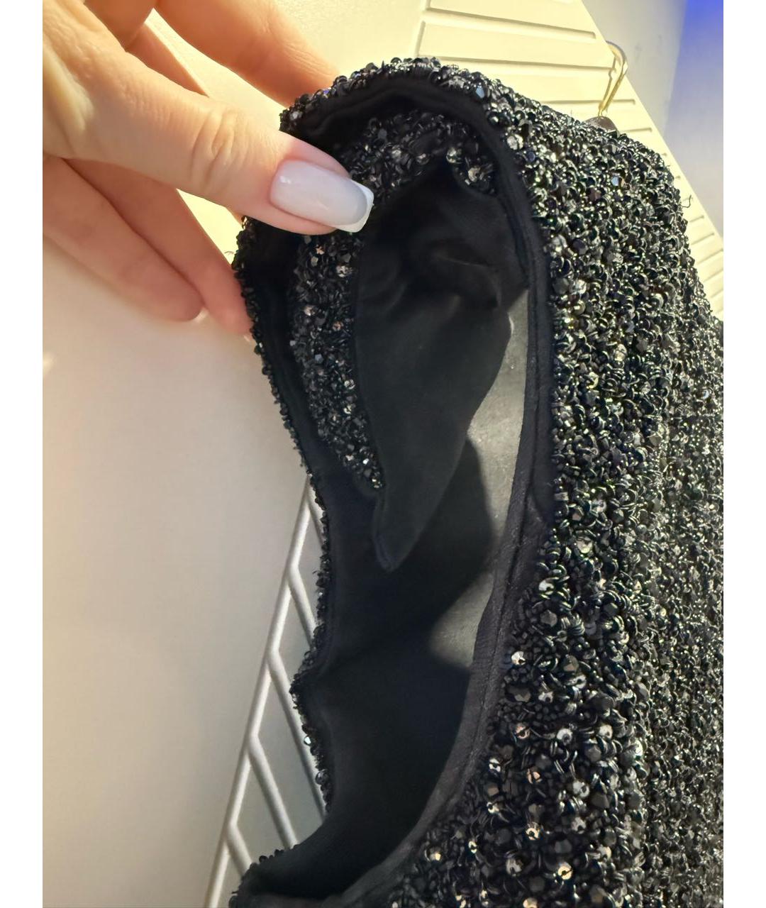 SAINT LAURENT Черное синтетическое коктейльное платье, фото 4