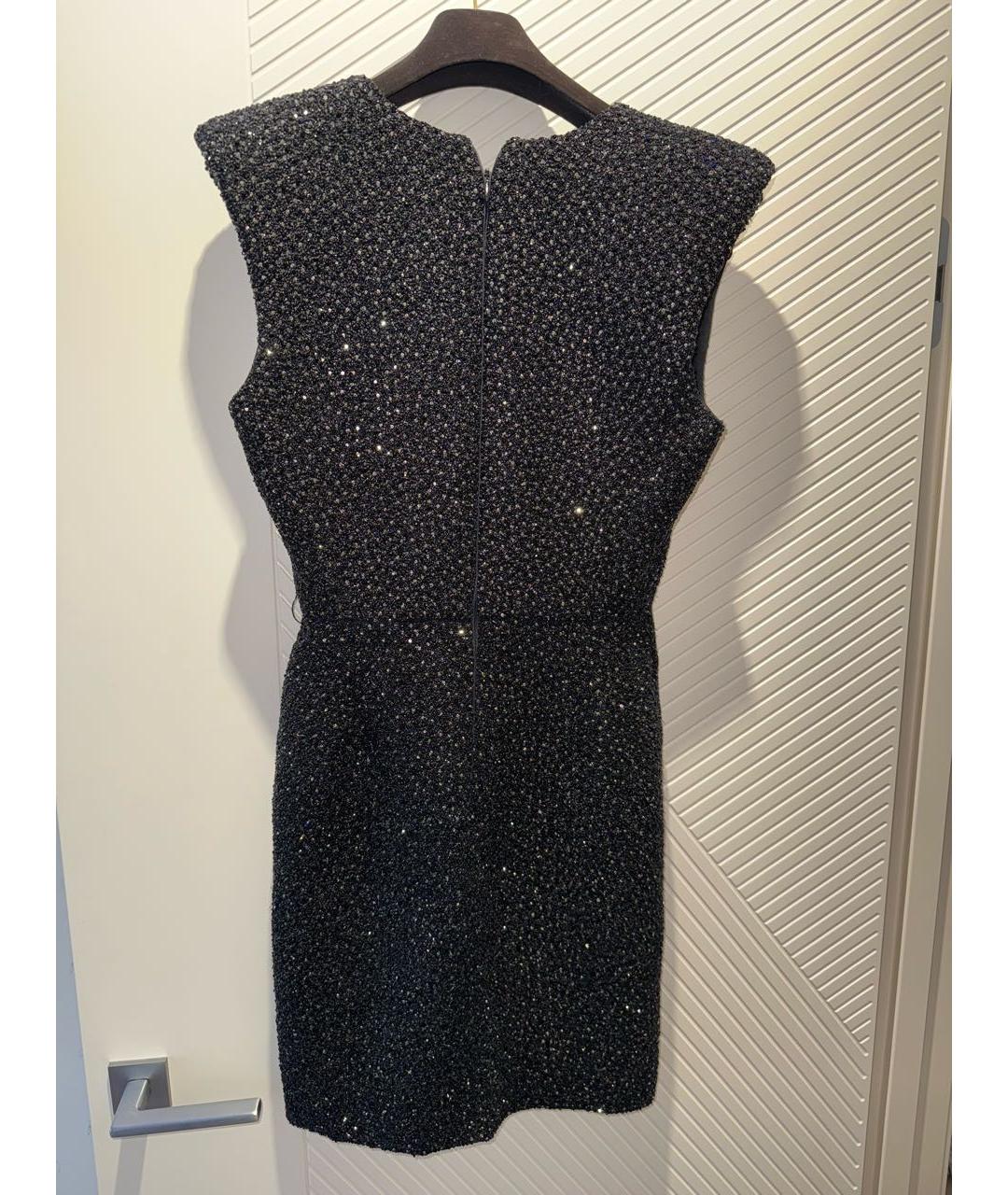 SAINT LAURENT Черное синтетическое коктейльное платье, фото 2
