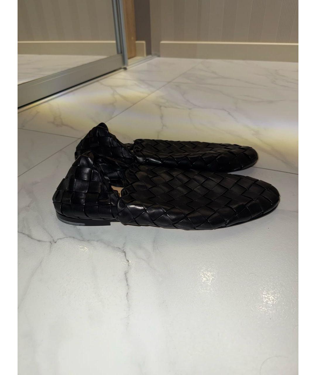 BOTTEGA VENETA Черные кожаные лоферы, фото 7