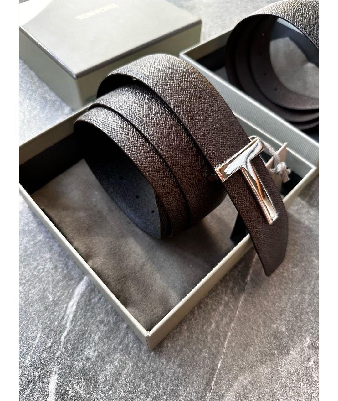 TOM FORD Черный кожаный ремень, фото 5