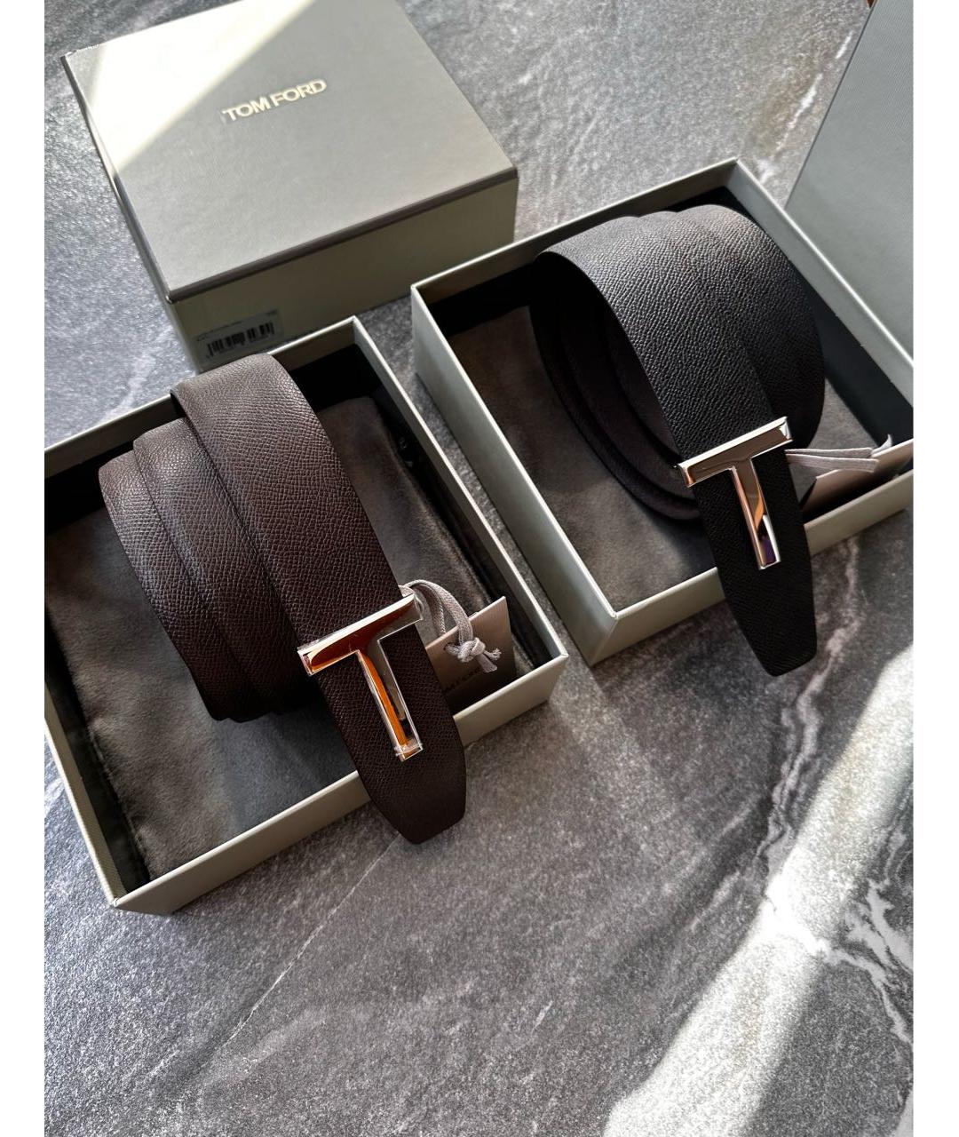 TOM FORD Черный кожаный ремень, фото 3