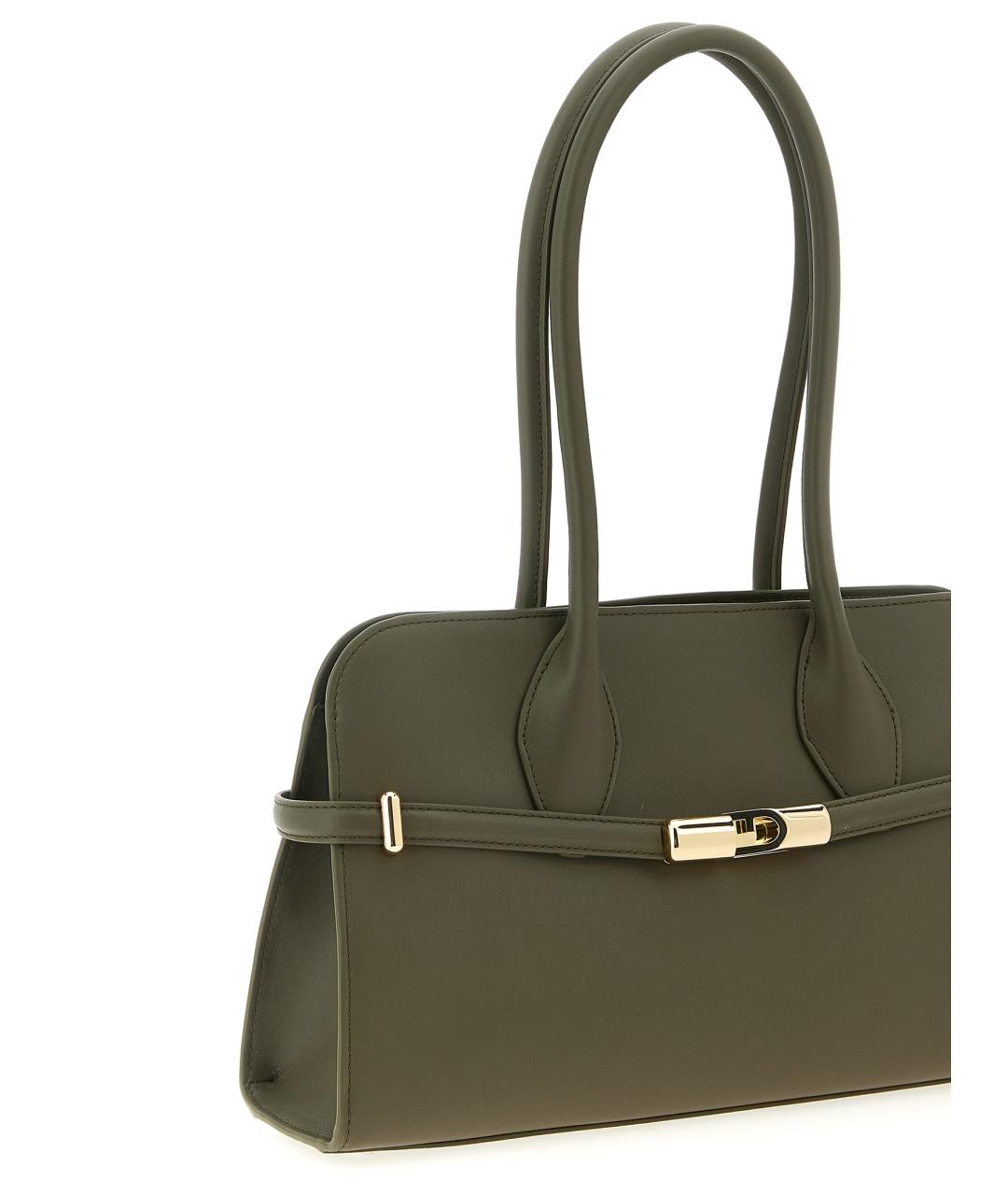 FURLA Зеленая кожаная сумка тоут, фото 3