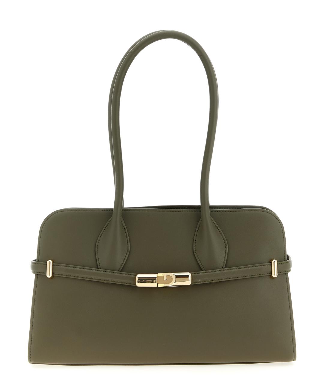 FURLA Зеленая кожаная сумка тоут, фото 1