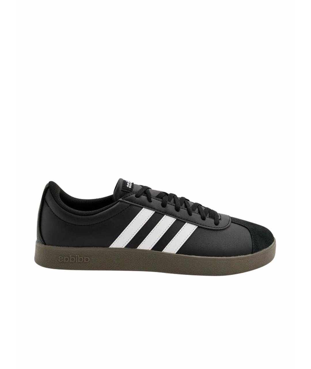 ADIDAS Черные кожаные низкие кроссовки / кеды, фото 7