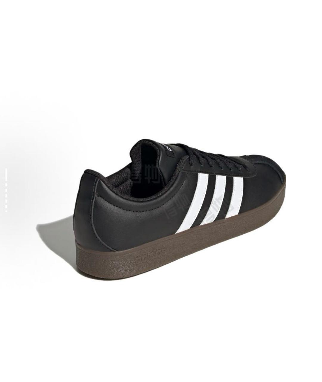 ADIDAS Черные кожаные низкие кроссовки / кеды, фото 4