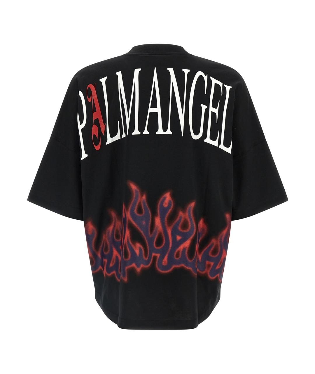 PALM ANGELS Черная хлопковая футболка, фото 2