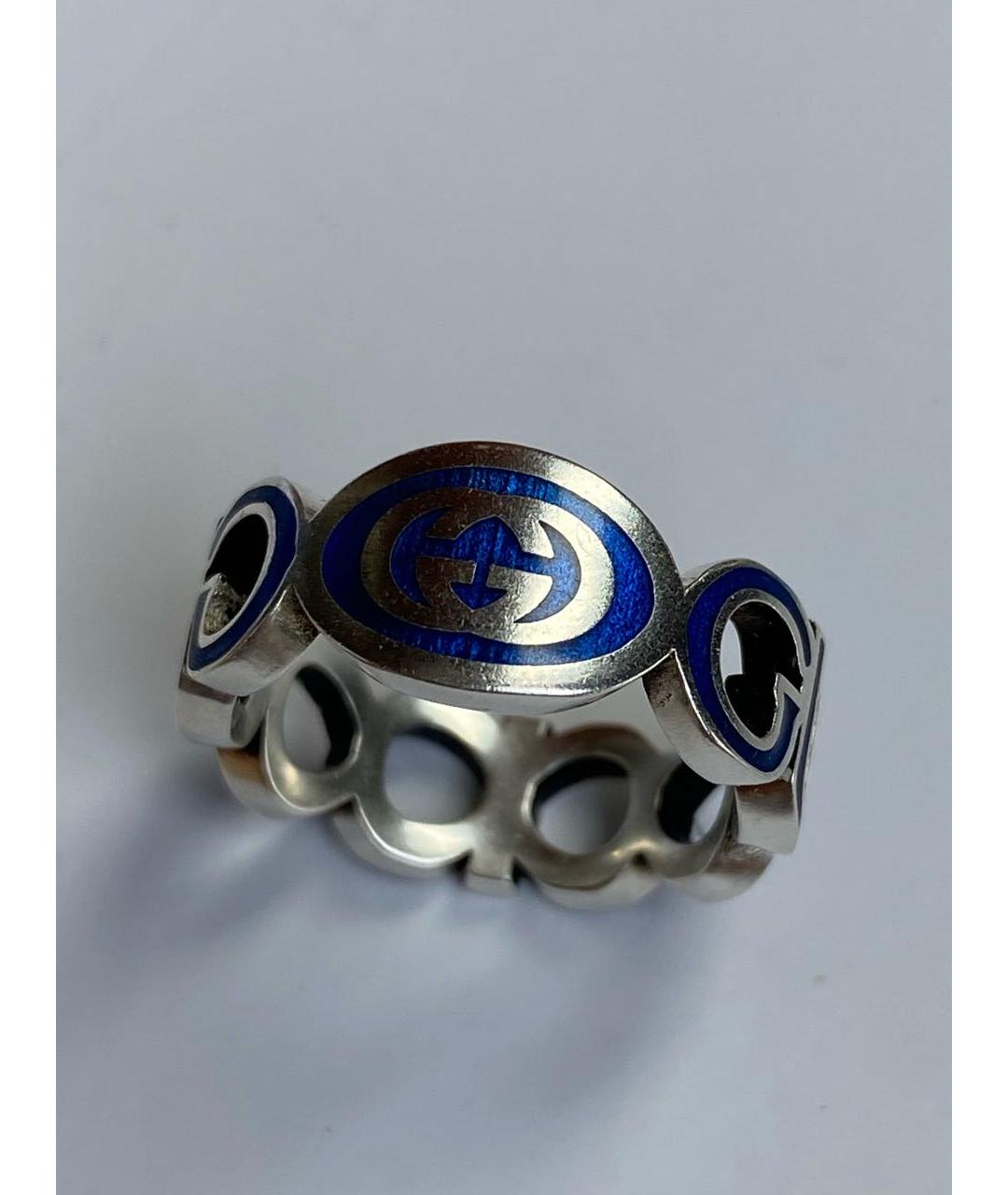 GUCCI Синее серебряное кольцо, фото 3