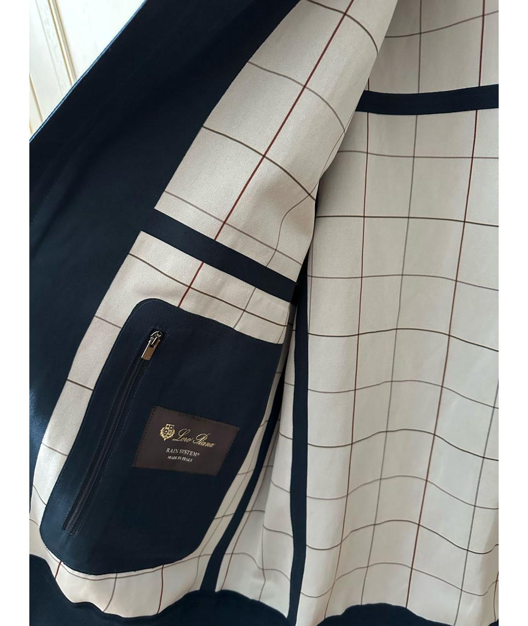 LORO PIANA Темно-синяя льняная куртка, фото 6