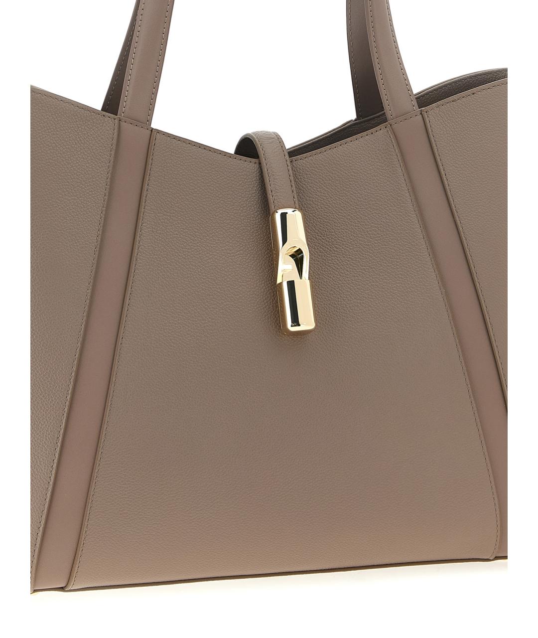 FURLA Серая кожаная сумка тоут, фото 3