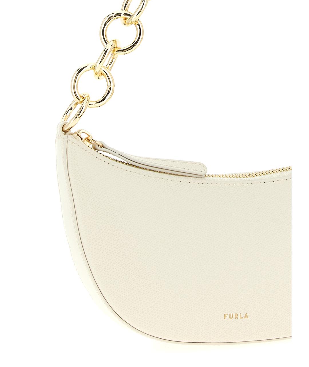 FURLA Белая кожаная сумка через плечо, фото 3