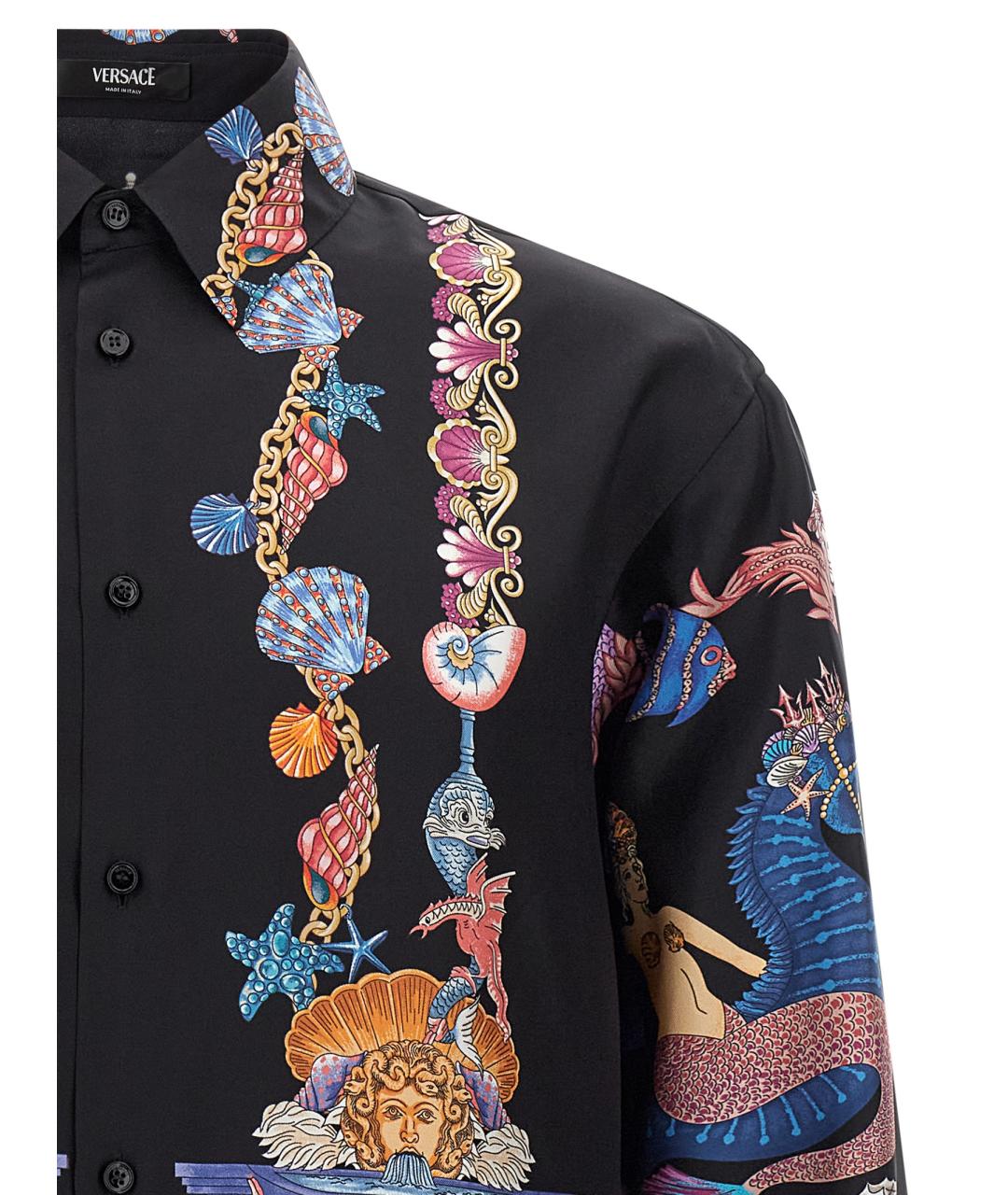 VERSACE Мульти шелковая кэжуал рубашка, фото 3