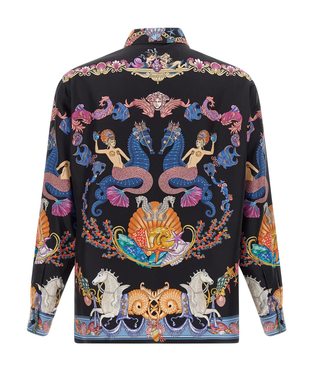 VERSACE Мульти шелковая кэжуал рубашка, фото 2