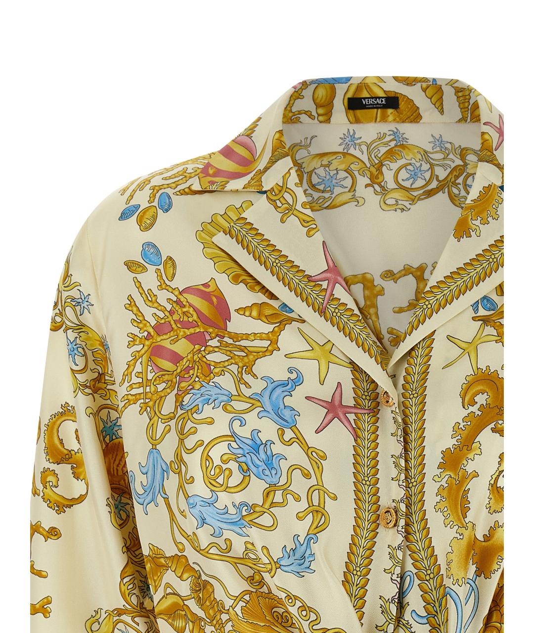 VERSACE Мульти шелковая блузы, фото 3
