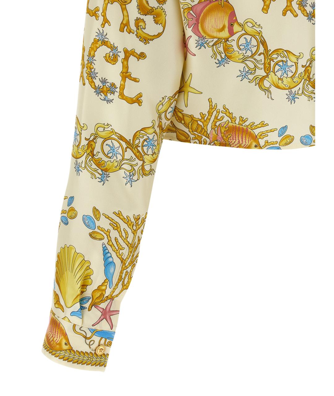 VERSACE Мульти шелковая блузы, фото 4