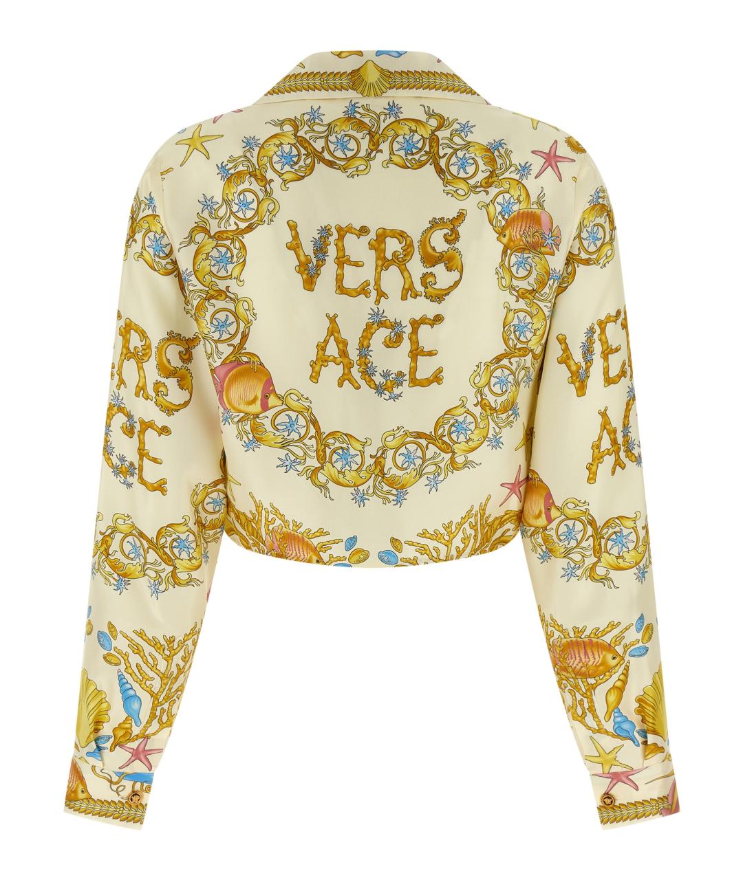 VERSACE Мульти шелковая блузы, фото 2