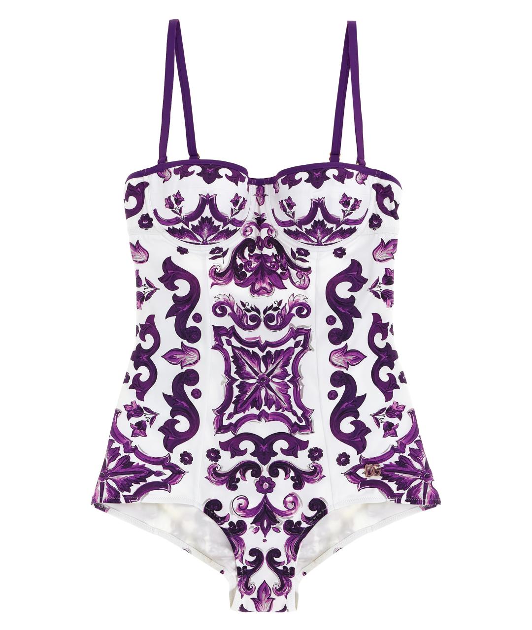 DOLCE&GABBANA Фиолетовый полиэстеровый купальник, фото 1