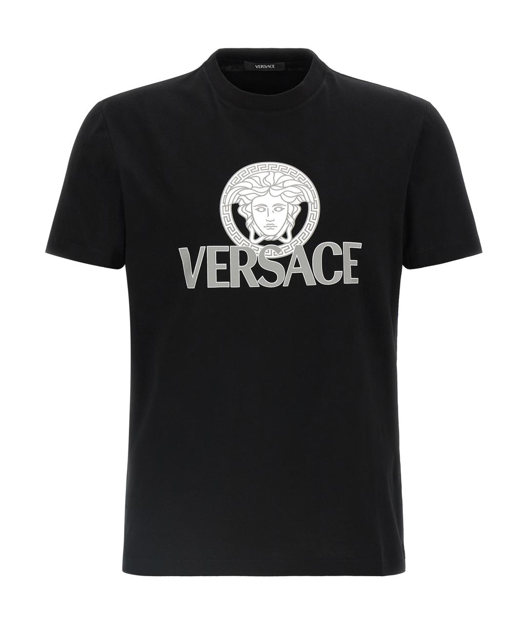 VERSACE Черная хлопковая футболка, фото 1
