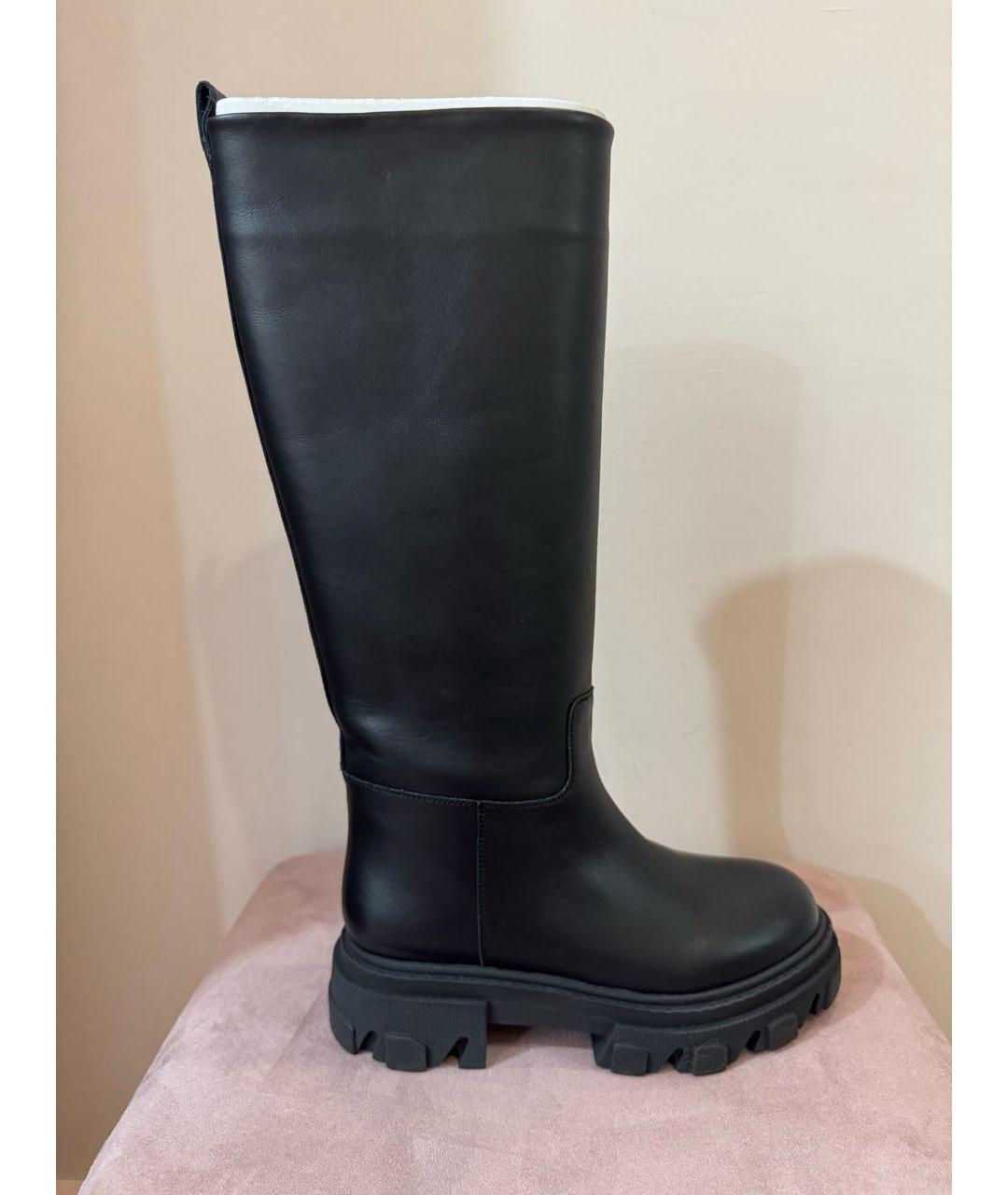 GIA COUTURE Черные кожаные сапоги, фото 9