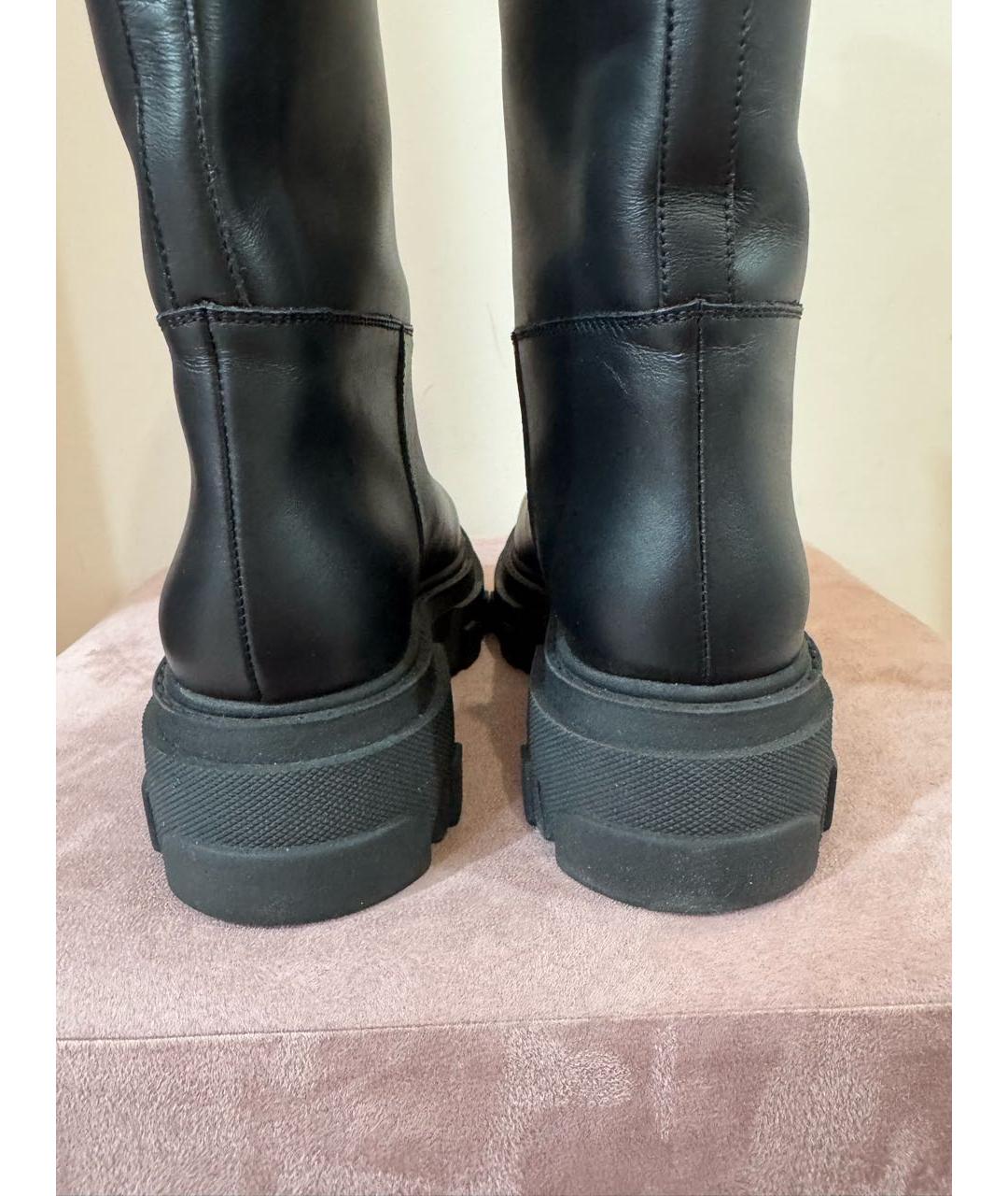 GIA COUTURE Черные кожаные сапоги, фото 4