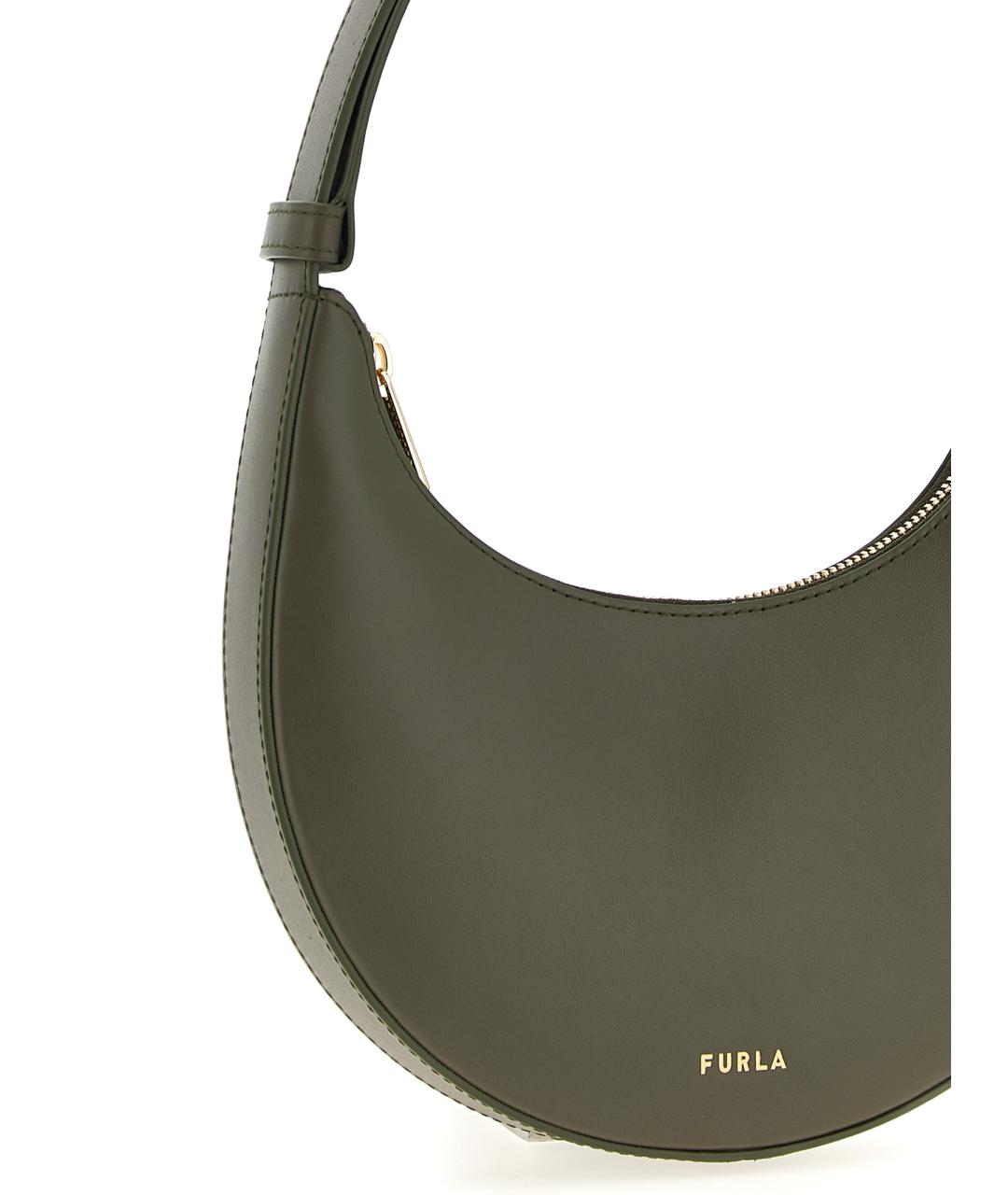FURLA Зеленая кожаная сумка через плечо, фото 3