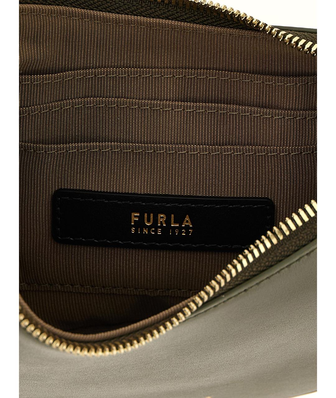 FURLA Зеленая кожаная сумка через плечо, фото 4