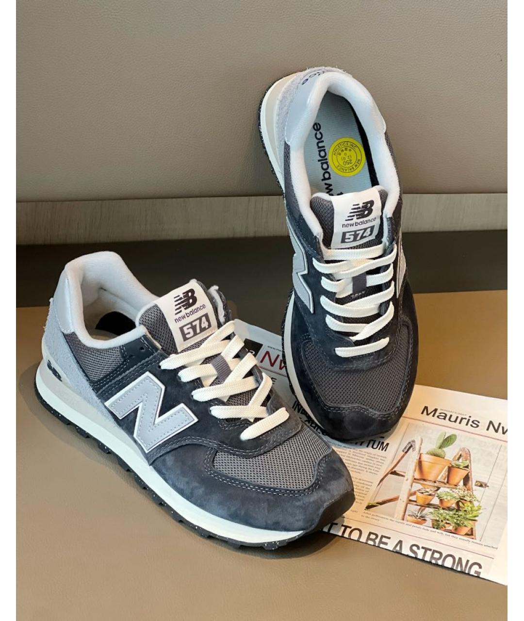 NEW BALANCE Черные замшевые кроссовки, фото 8