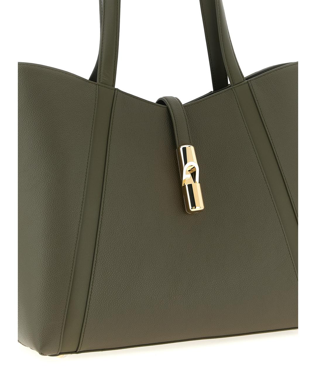 FURLA Зеленая кожаная сумка тоут, фото 3