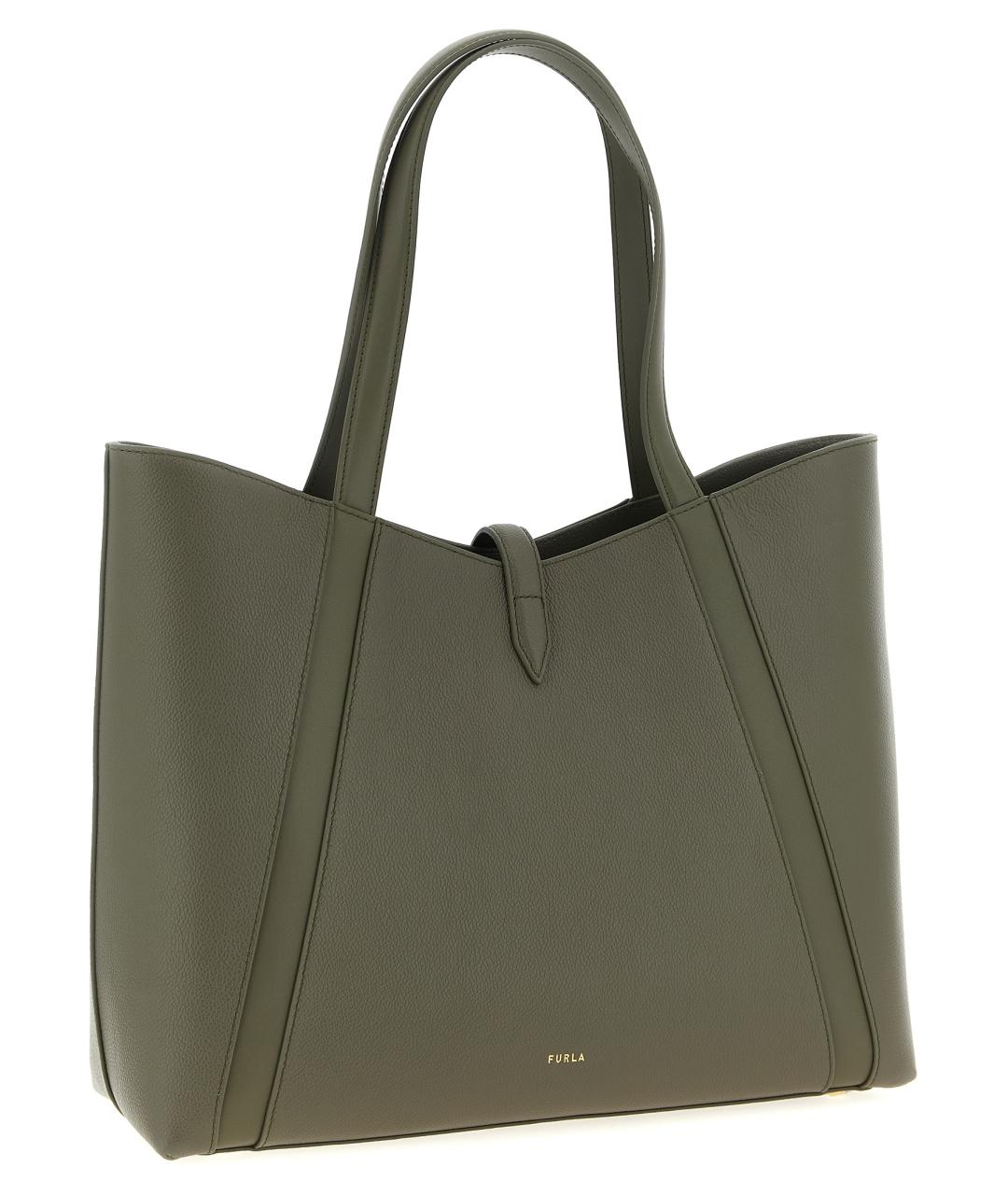 FURLA Зеленая кожаная сумка тоут, фото 2