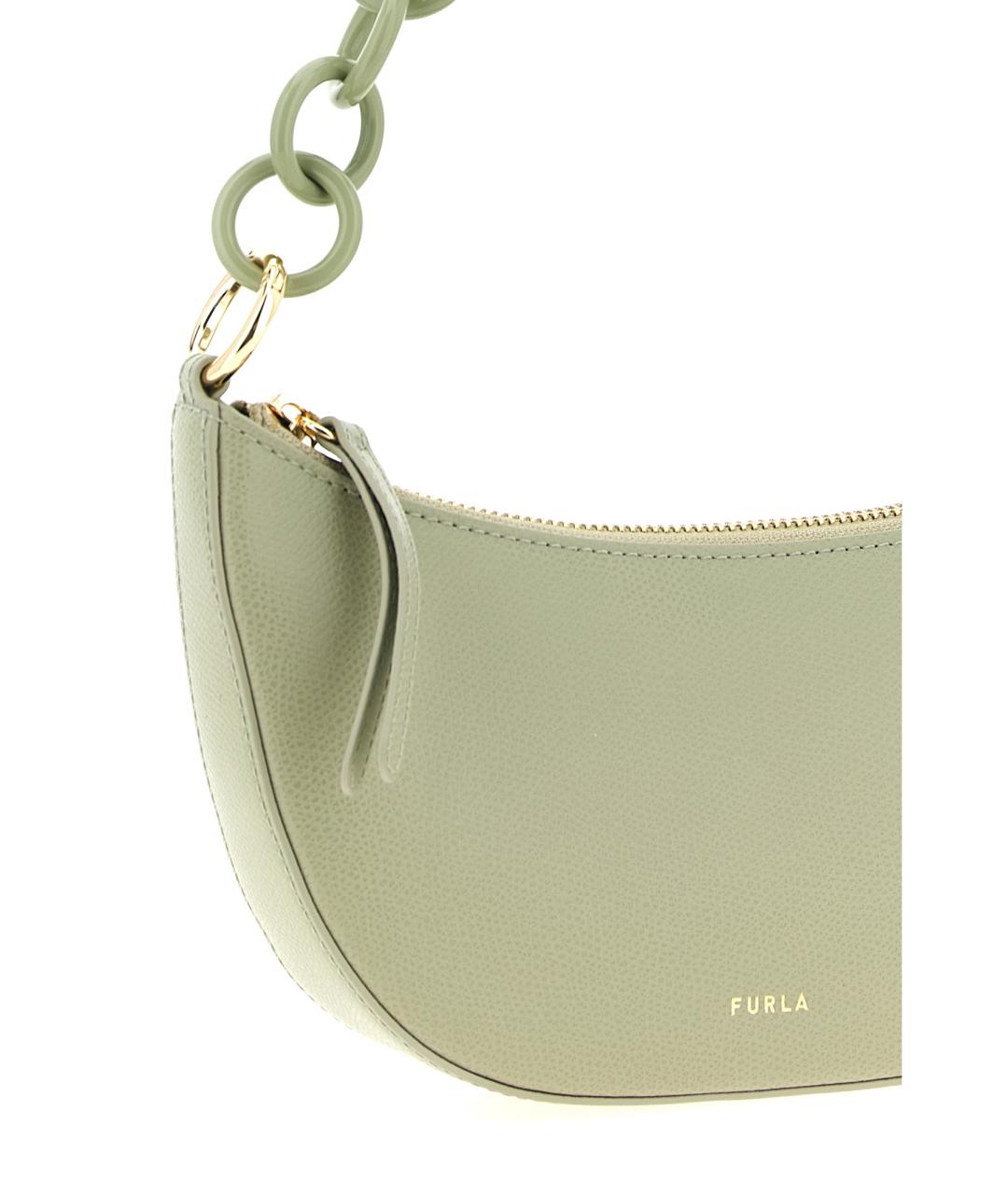 FURLA Зеленая кожаная сумка через плечо, фото 3