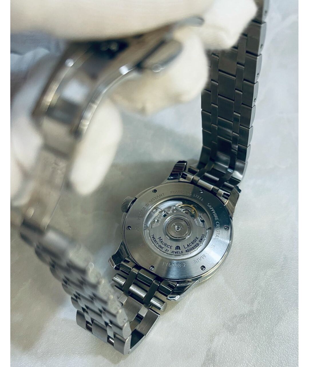 MAURICE LACROIX Серые стальные часы, фото 2