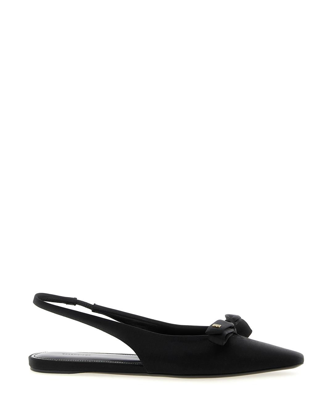 BALENCIAGA Черные синтетические балетки, фото 1
