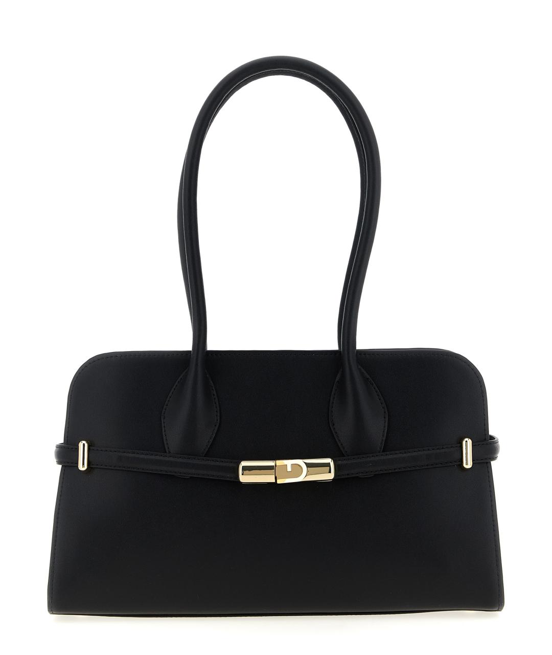 FURLA Черная кожаная сумка тоут, фото 1