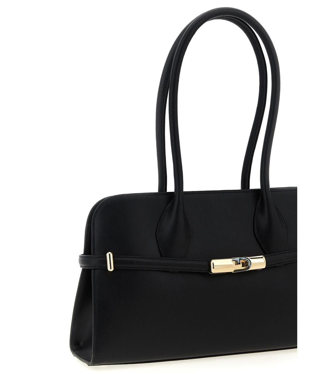 FURLA Черная кожаная сумка тоут, фото 3