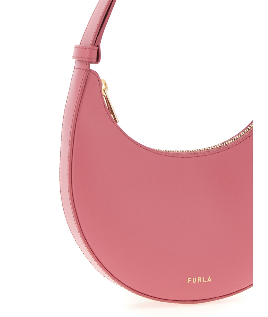 FURLA Розовая кожаная сумка через плечо, фото 3