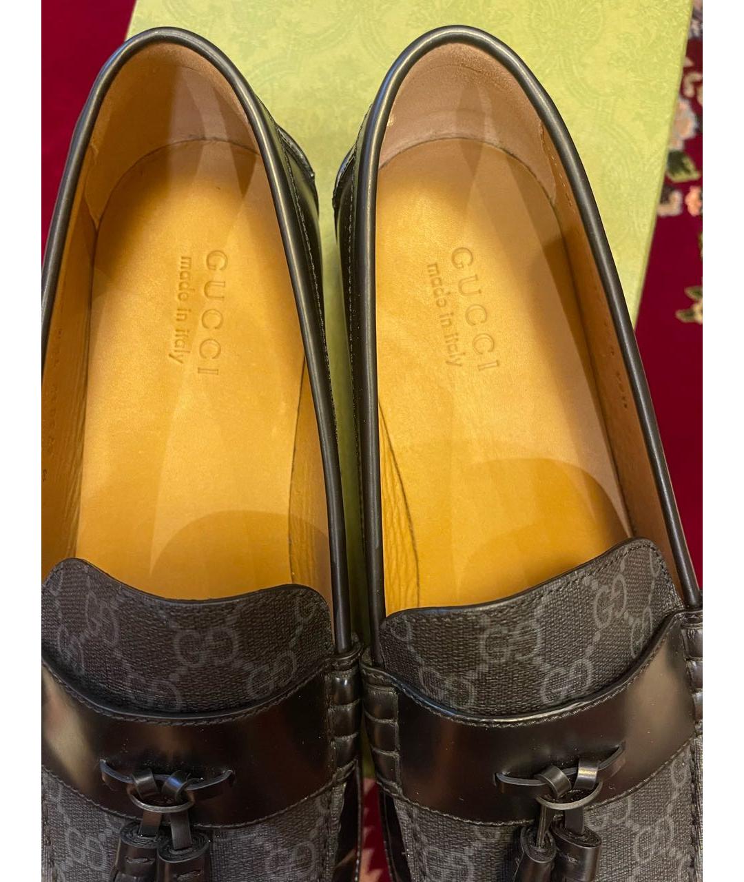 GUCCI Черные кожаные лоферы, фото 6