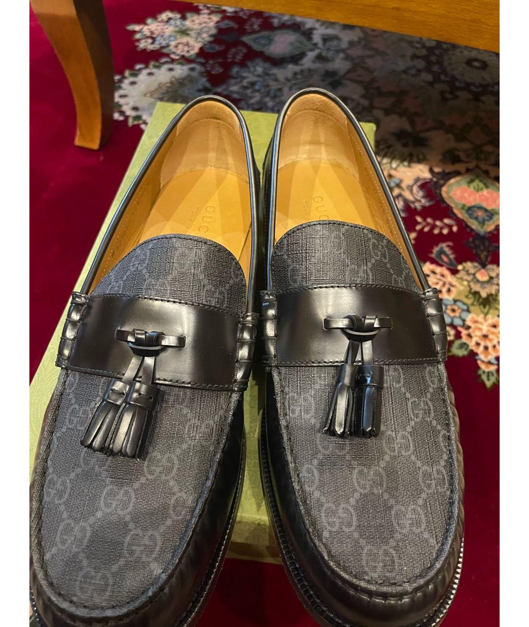 GUCCI Черные кожаные лоферы, фото 5