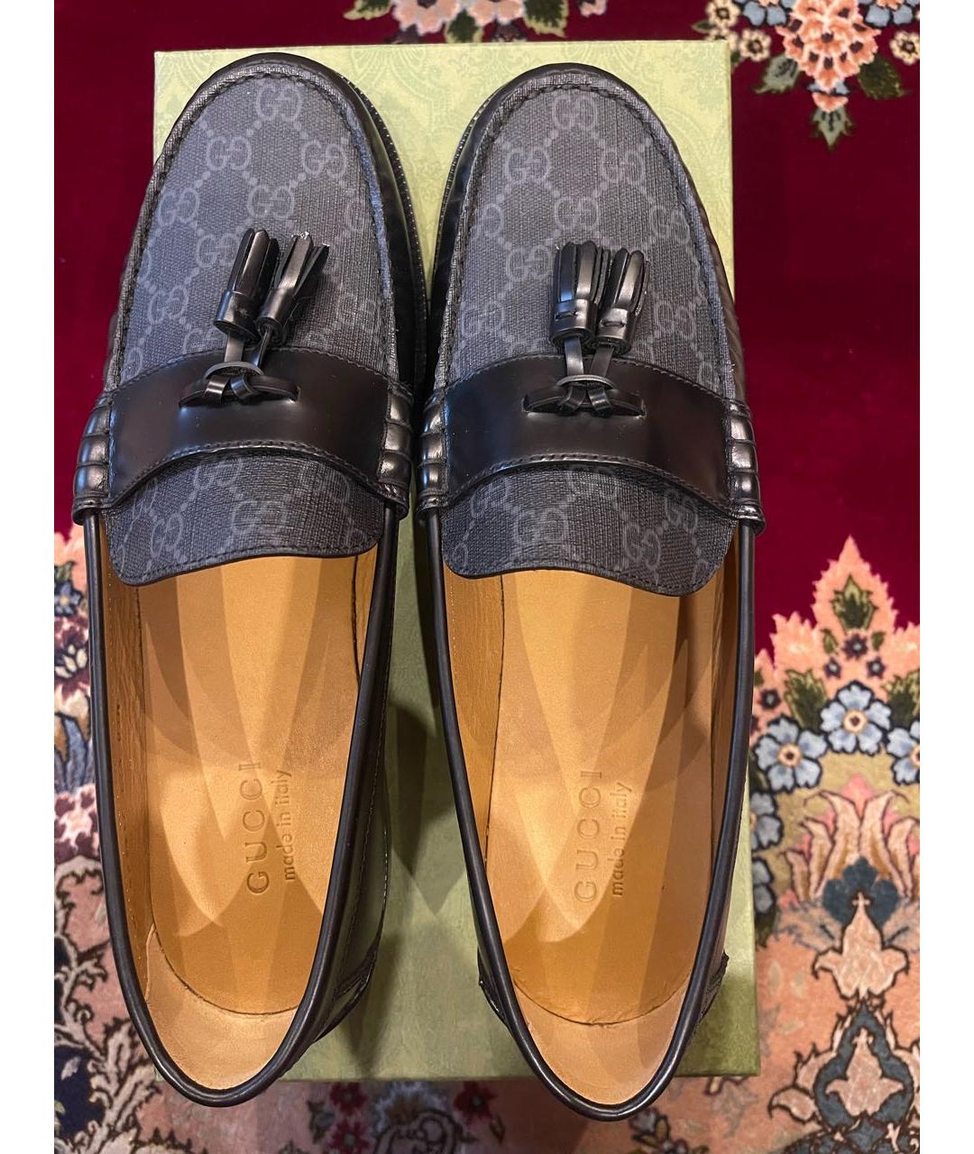 GUCCI Черные кожаные лоферы, фото 3
