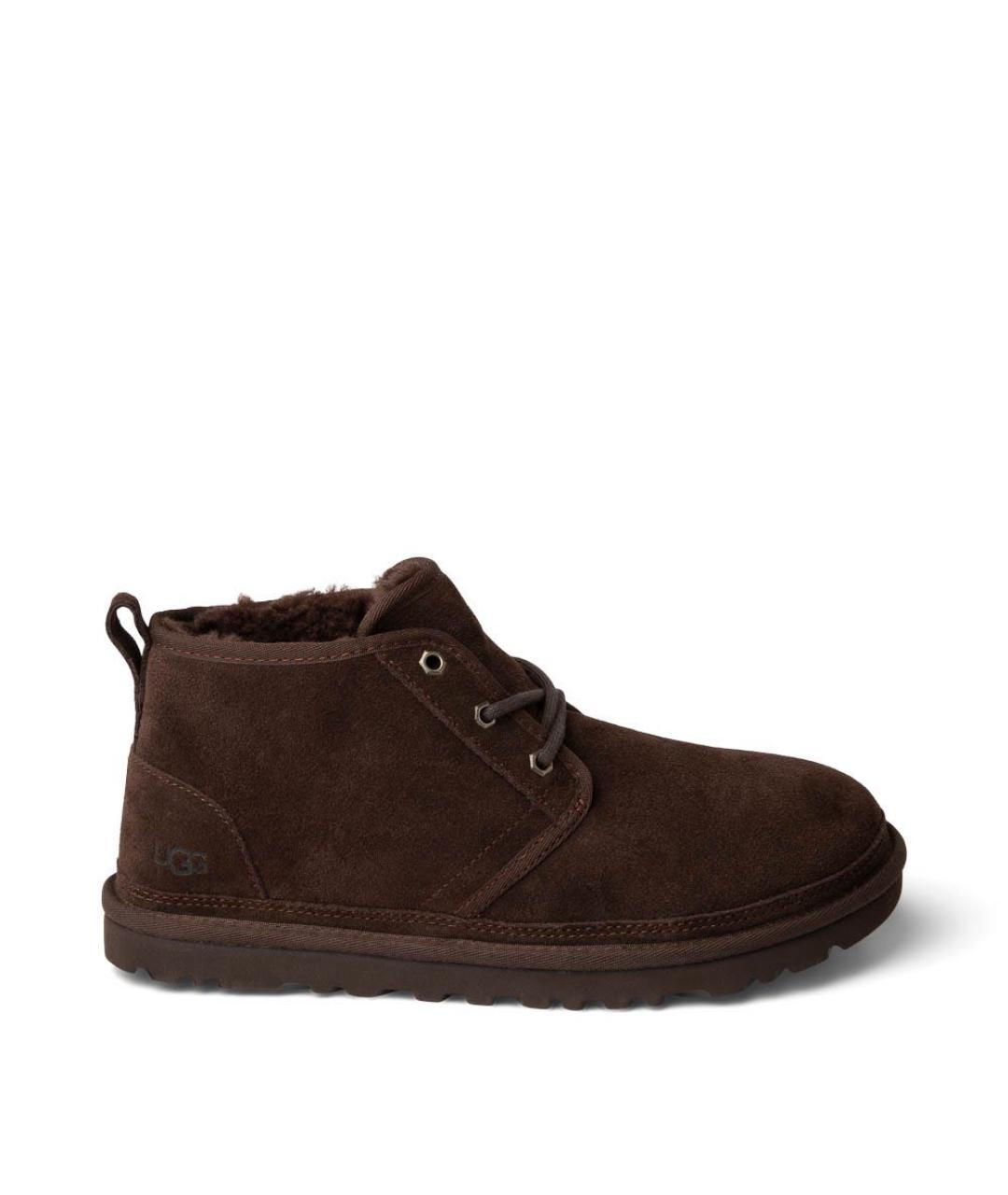 UGG AUSTRALIA Коричневые замшевые ботинки, фото 5