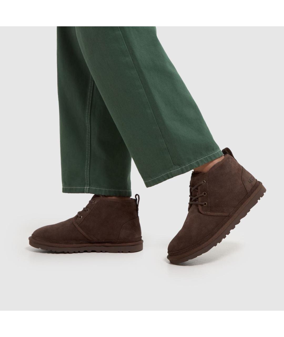 UGG AUSTRALIA Коричневые замшевые ботинки, фото 4
