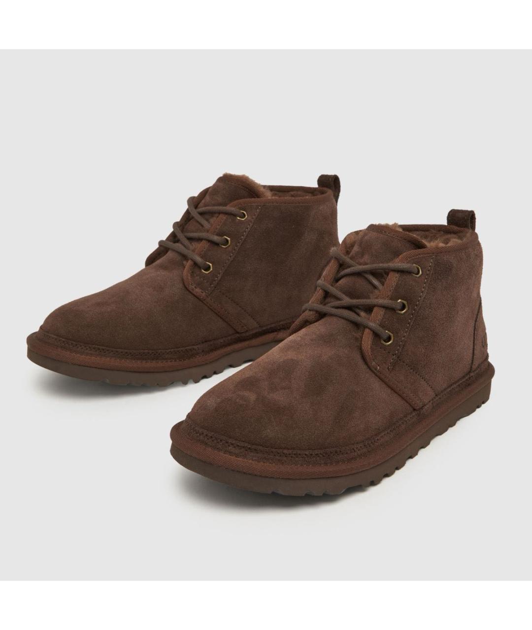 UGG AUSTRALIA Коричневые замшевые ботинки, фото 3