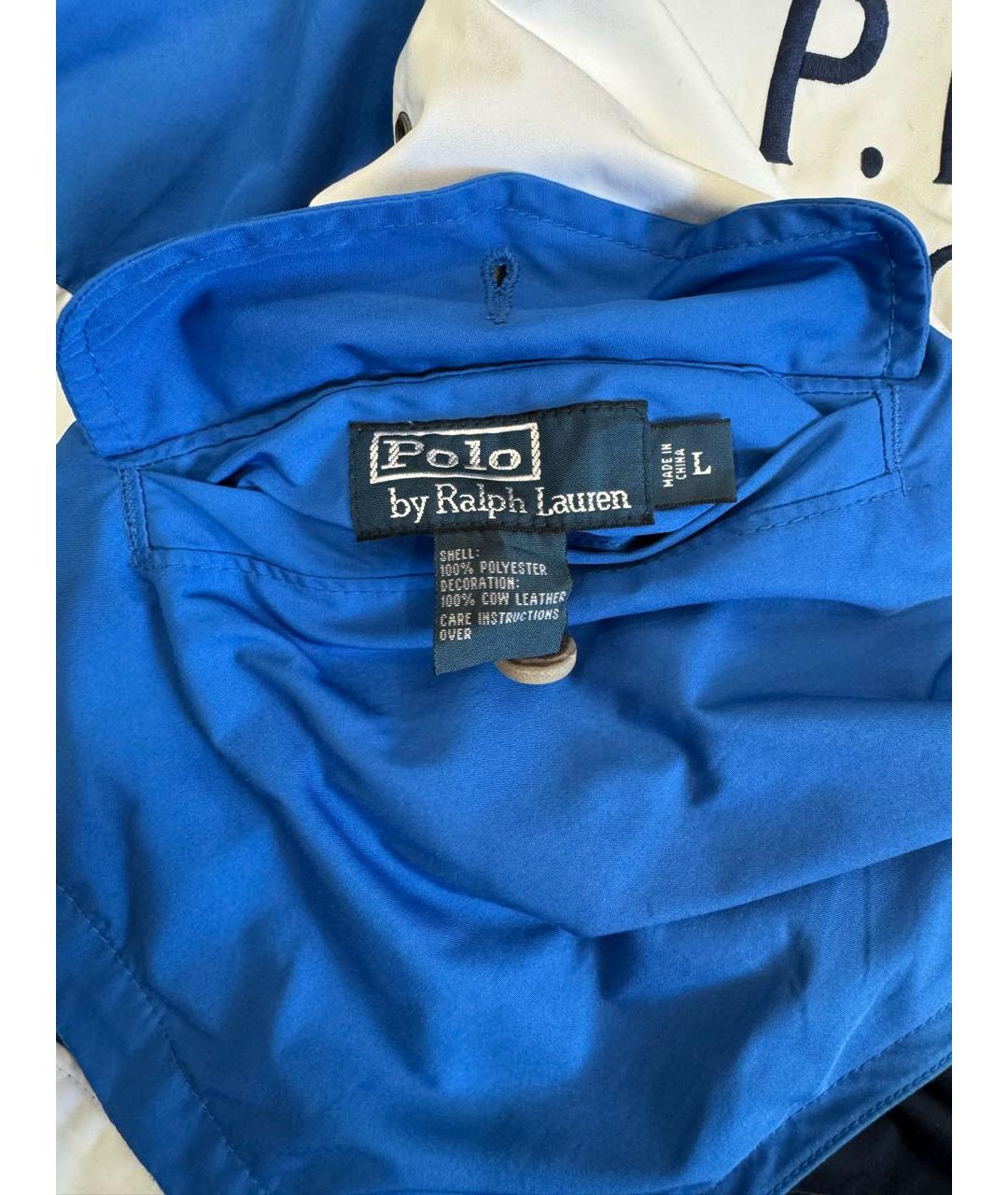 POLO RALPH LAUREN Синяя полиэстеровая куртка, фото 4