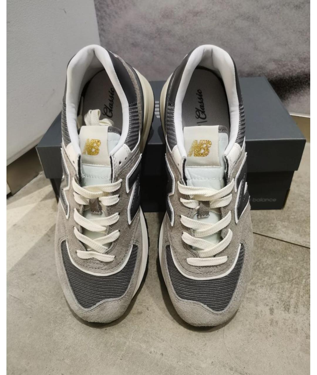 NEW BALANCE Серые замшевые низкие кроссовки / кеды, фото 6