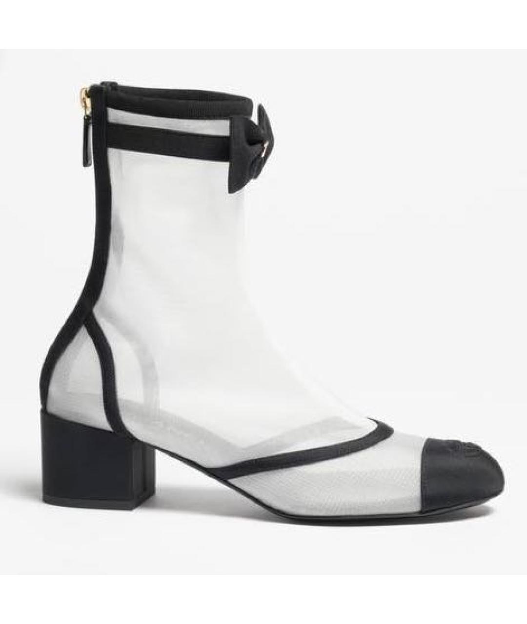 CHANEL Белые текстильные сапоги, фото 4